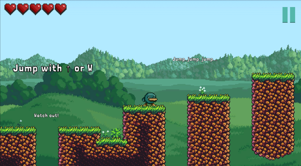 RexsnoxGame Screenshot - Jumping platforms